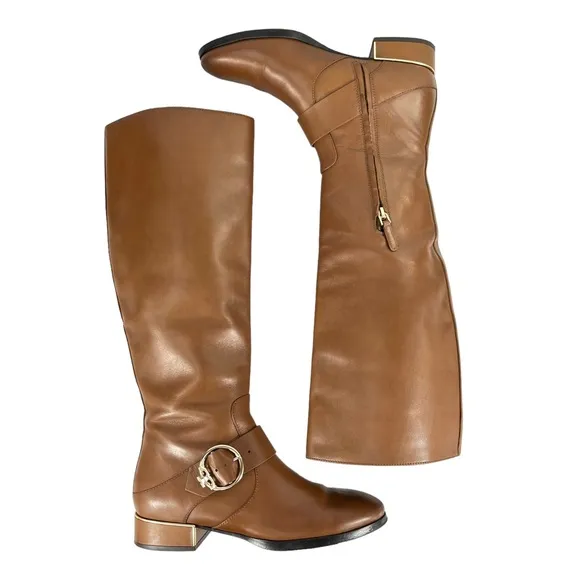 Tory Burch | |‎ Women 8 | Sofia Tall Riding Boots Brown Supple Brown Leather