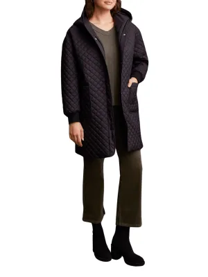 Tribal Fashion Quilted Dolman Coat Black 8002
