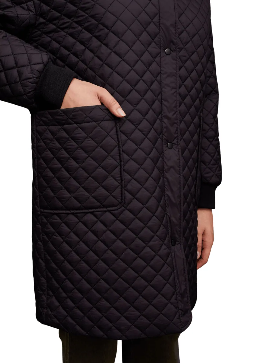 Tribal Fashion Quilted Dolman Coat Black 8002