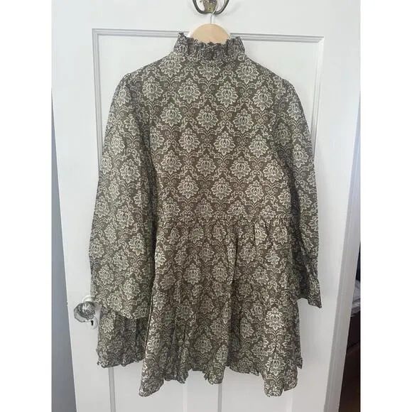 Tuckernuck Hyacinth House Moss Printed Russell Mini Dress NWT XXL 2XL