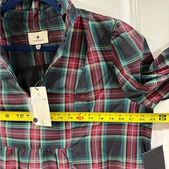 Tuckernuck Palmerston Dress XXL | Highland Tartan Holiday Midi Retail$228 NWT