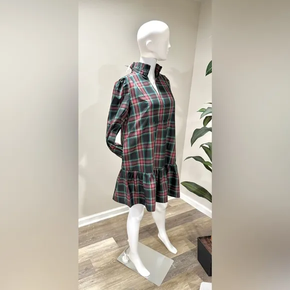 Tuckernuck Palmerston Dress XXL | Highland Tartan Holiday Midi Retail$228 NWT