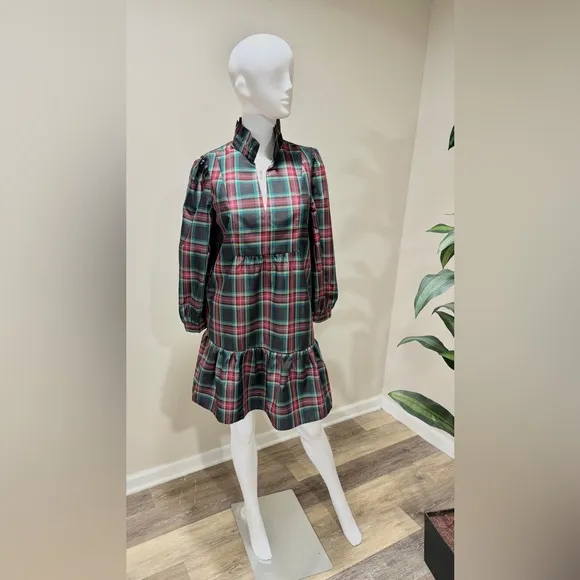Tuckernuck Palmerston Dress XXL | Highland Tartan Holiday Midi Retail$228 NWT