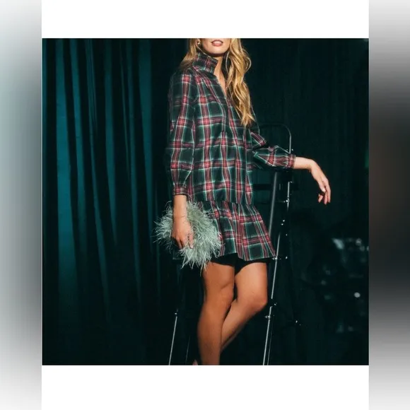 Tuckernuck Palmerston Dress XXL | Highland Tartan Holiday Midi Retail$228 NWT