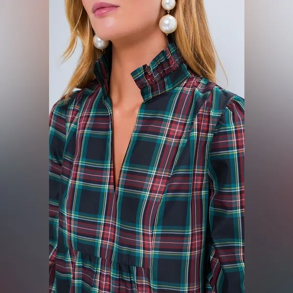 Tuckernuck Palmerston Dress XXL | Highland Tartan Holiday Midi Retail$228 NWT