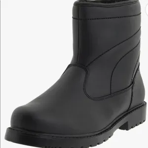 Tundra Mens Leather Round Toe Winter Boots