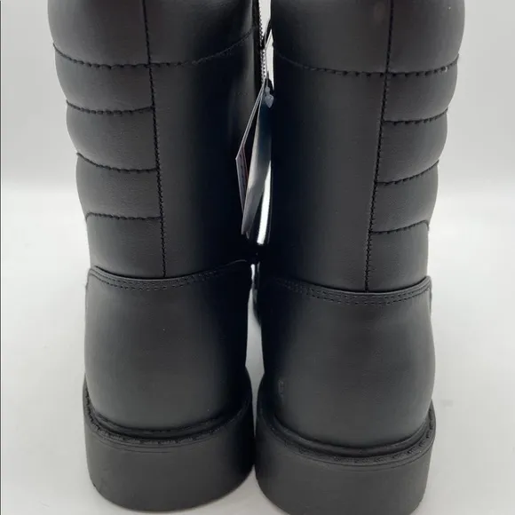 Tundra Mens Leather Round Toe Winter Boots