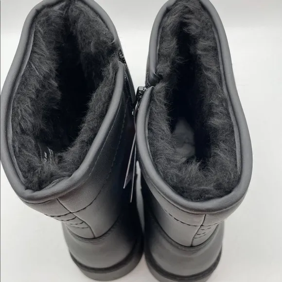 Tundra Mens Leather Round Toe Winter Boots