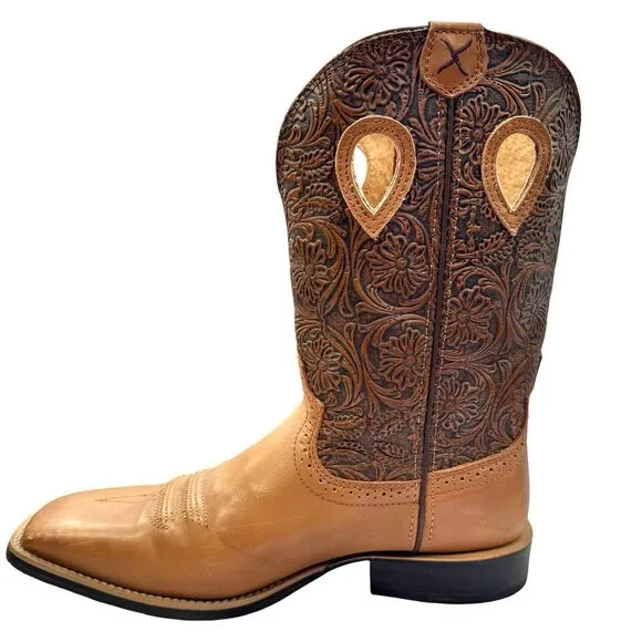 TWISTED X Women’s  Size 11 Ruff Stock Western Performance Boots Broad Square Toe