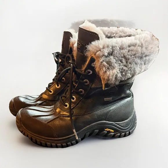 UGG Adirondack II Women’s 1906 Snow Winter Boots Sz 6 M Leather Waterproof