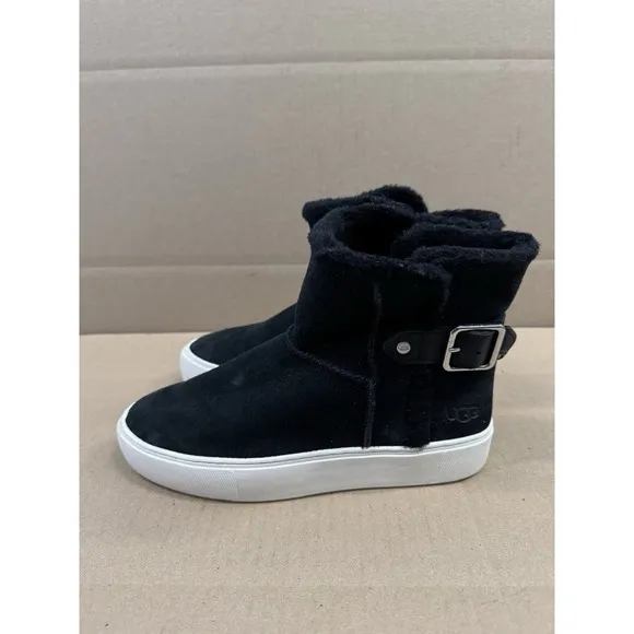 UGG Aika Women's Boots Size 7 Black Fur
