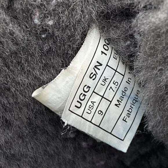 UGG Australia Bailey Bow Boots Dyed Sheep Fur Leather Women's 9