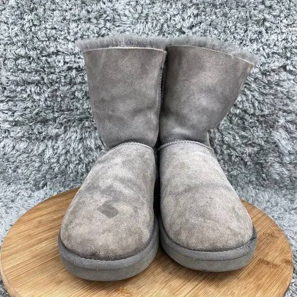 UGG Australia Bailey Bow Boots Dyed Sheep Fur Leather Women's 9
