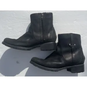 Ugg Australia Blakely Winter Ankle‎ Boots Women's Size 9.5 Black Fur Shoes