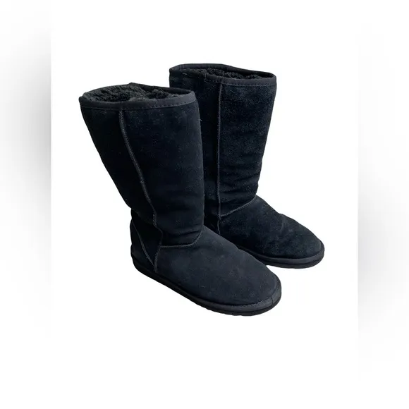 Ugg Australia Boots Classic Tall Sheep Wool Black Women Size 7