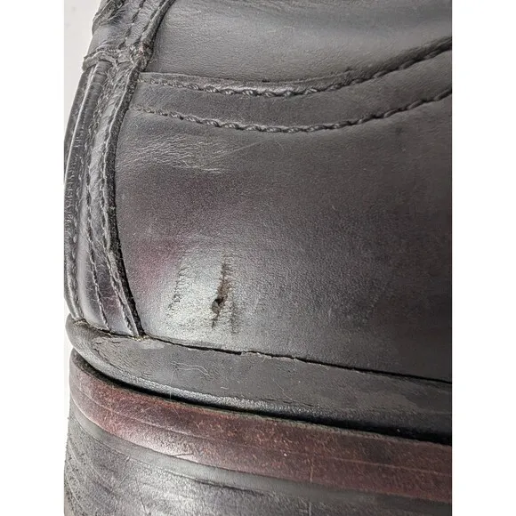Ugg Australia Boots Men 11.5 Randell Black Leather Biker Zip Waterproof 1001915