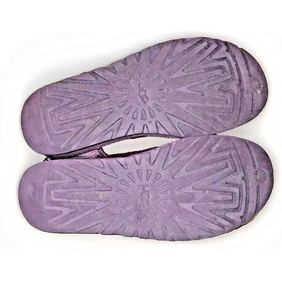 UGG Australia Boots Women 8 Purp Bailey Bow Exotic Scale Wild Grape 1007526