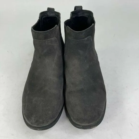 UGG Australia Women's Bonham II Black US 9.5 Leather Fur Chelsea Ankle Boots