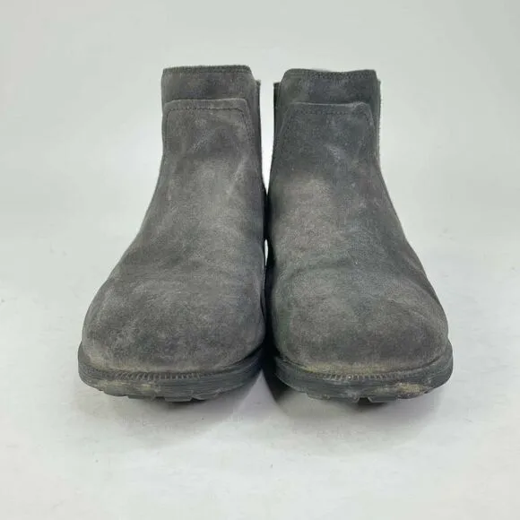 UGG Australia Women's Bonham II Black US 9.5 Leather Fur Chelsea Ankle Boots