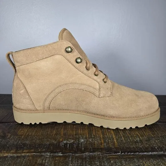 UGG Bethany Womens Size 10 Lace Up Boots Shoes Brown Fur Lined Winter