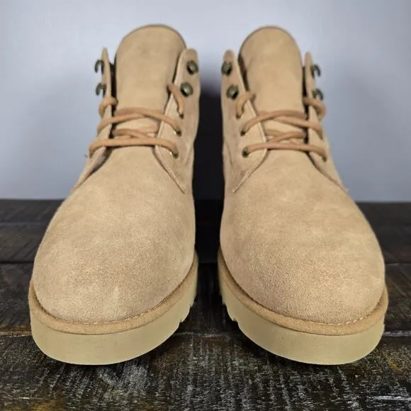 UGG Bethany Womens Size 10 Lace Up Boots Shoes Brown Fur Lined Winter