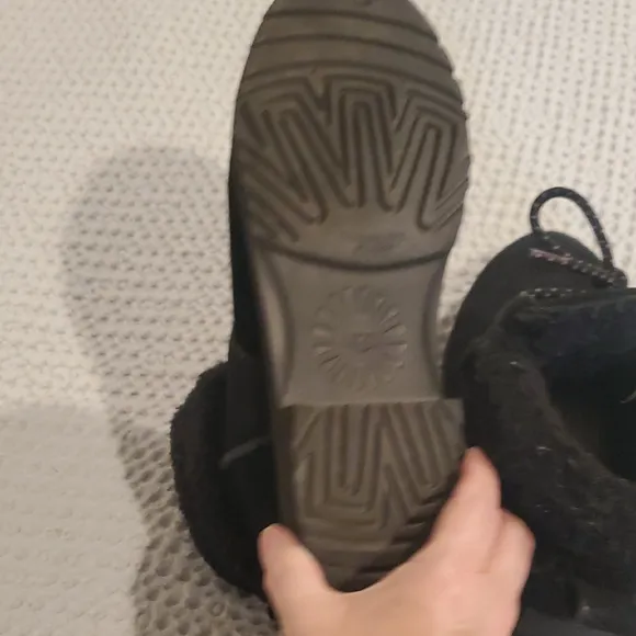 UGG Black Ankle Boots with Fur Lining (29)