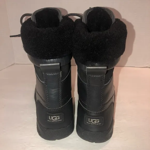 UGG Black Big Kids Butte II Winter Snow Boots Shoes sz 3