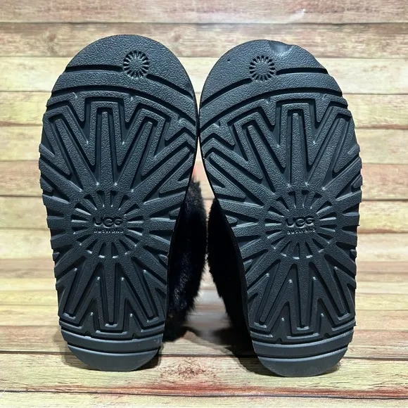Ugg Black Leather Ellee Winter Boots