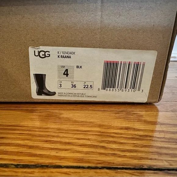 UGG Black Rain Boots
