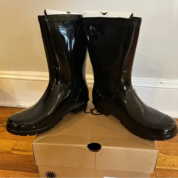 UGG Black Rain Boots