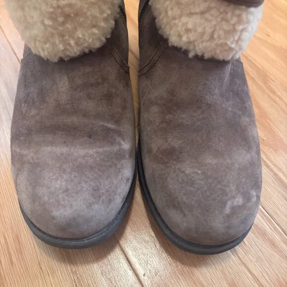 UGG Blayre II Lodge Leather Fur Boots US6.5 Womens Shearling Winter Snow Boot