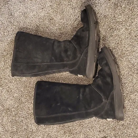 Ugg Boots F3009H size 7 women tall side zipper genuine sheepskin  leather
