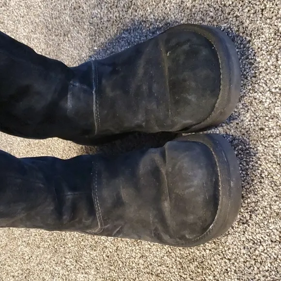 Ugg Boots F3009H size 7 women tall side zipper genuine sheepskin  leather