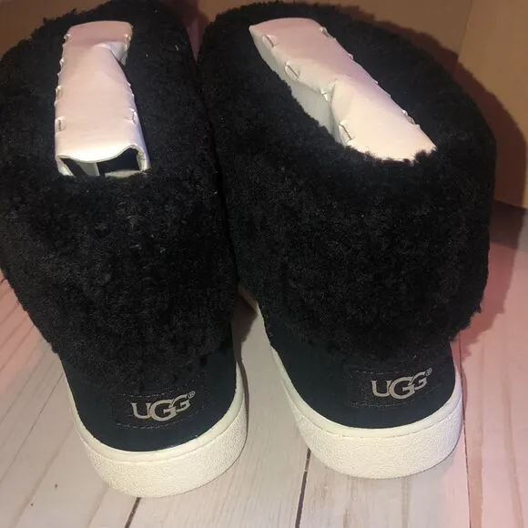 Ugg boots Mika Classic sneakers women’s black size 6 sheep skin