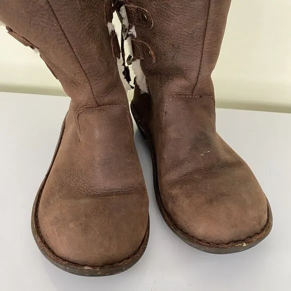Ugg Boots Size 9 Akadia Brown Shearling Lined Winter Boho Cabincore Classic