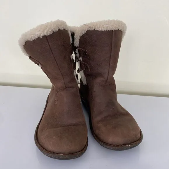 Ugg Boots Size 9 Akadia Brown Shearling Lined Winter Boho Cabincore Classic