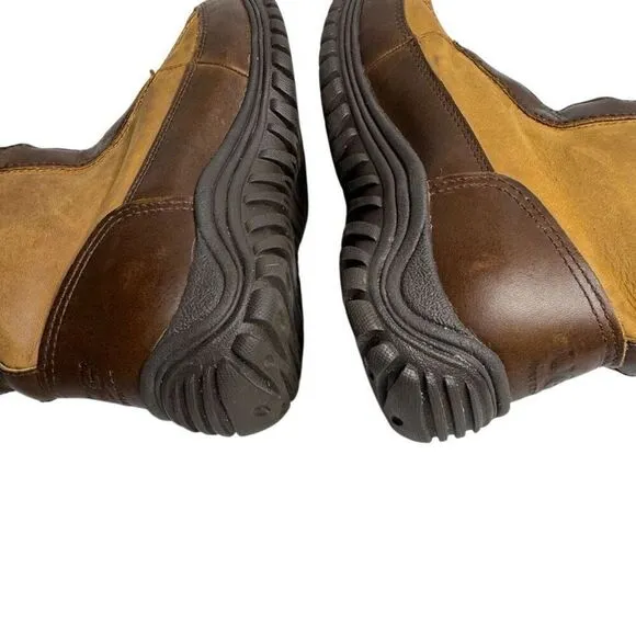 Ugg brown/ tan fur lined mixon leather boots size 5.5
