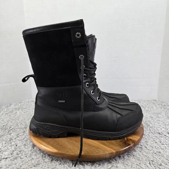 Ugg Butte Black Waterproof Insulated Casual Lifestyle Winter Boots Mens 10 5521