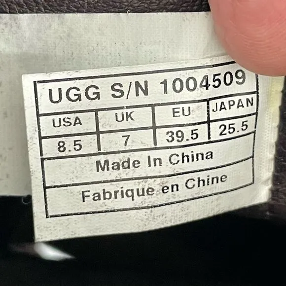 UGG Channing II Leather Riding Boots Brown Women’s Size 8.5 Equestrian
