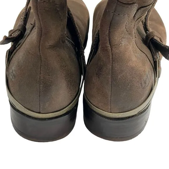 UGG Channing II Leather Riding Boots Brown Women’s Size 8.5 Equestrian