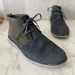 UGG Chukka Boots Men Sz 10 Grey Ombre Waterproof Suede Nubuck