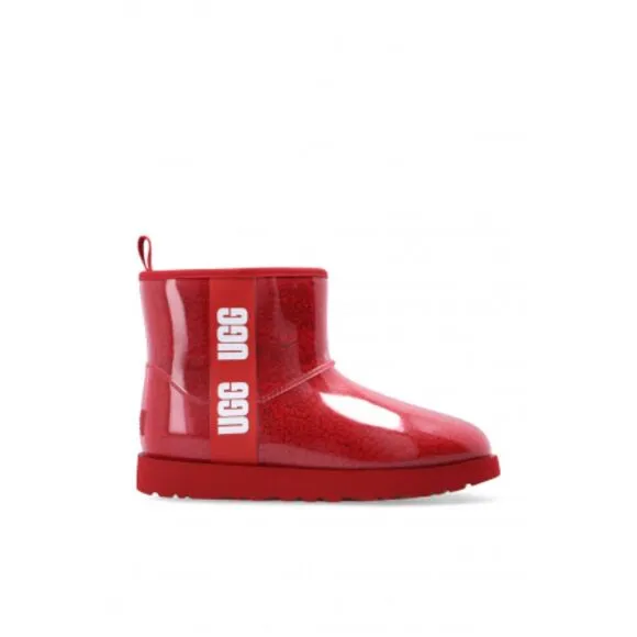 UGG Classic Clear Mini Rain Boots - Red Size 7