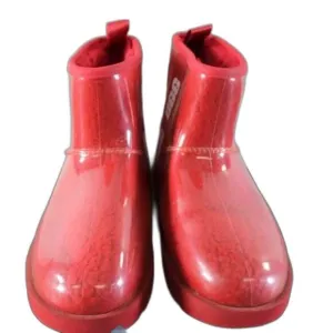 UGG Classic Clear Mini Rain Boots - Red Size 7