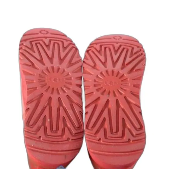 UGG Classic Clear Mini Rain Boots - Red Size 7