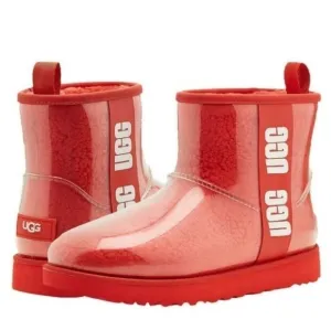 UGG Classic Clear Mini Samba Red Boots