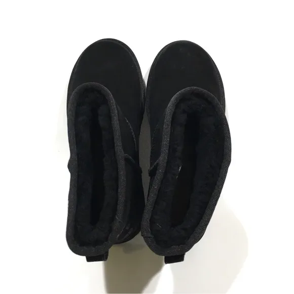 UGG CLASSIC MINI II UGG PRINT BOOTS -BLACK SUEDE -MEN US 8 -NEW