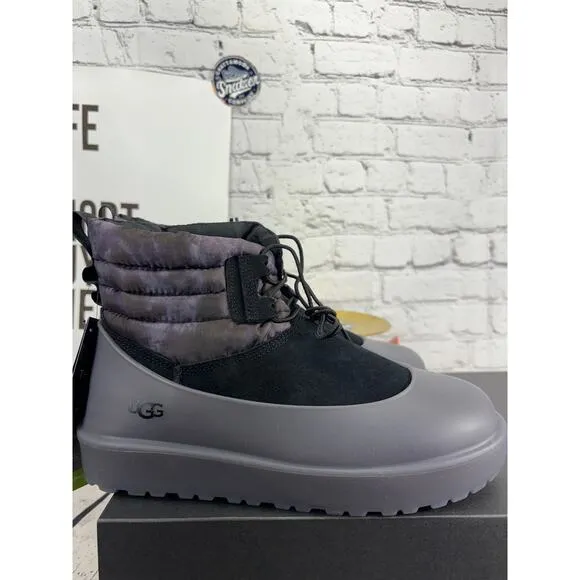 UGG Classic Mini Lace WEA Smokescreen Boots Guard Mens 12 Black Insulated NEW