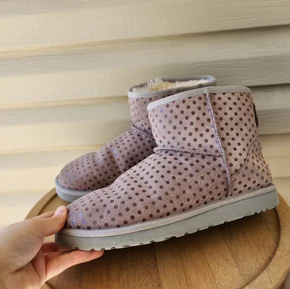UGG Classic mini shiny dot suede women's boots size 10