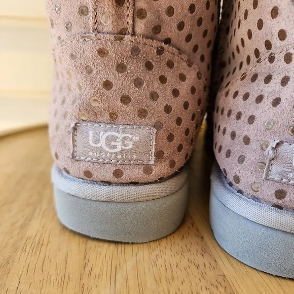 UGG Classic mini shiny dot suede women's boots size 10