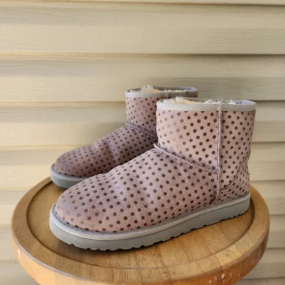 UGG Classic mini shiny dot suede women's boots size 10